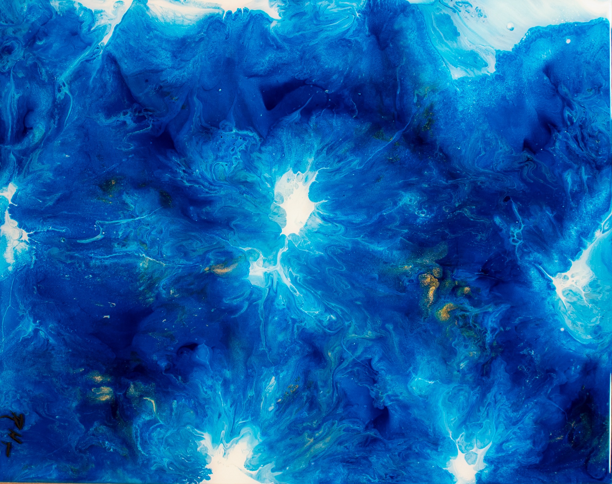 Winged Current — 24 × 18 — Acrylic